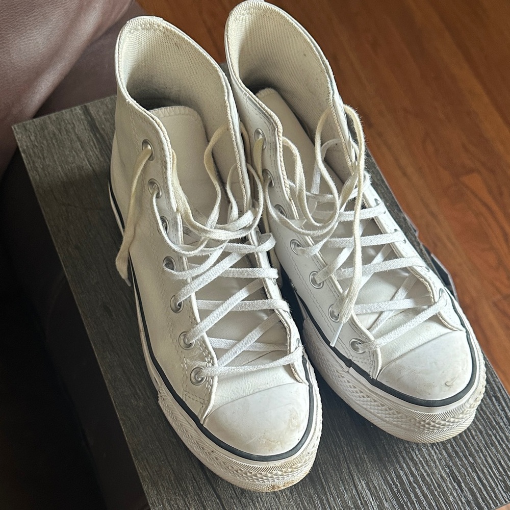 Converse White High-Top Sneakers